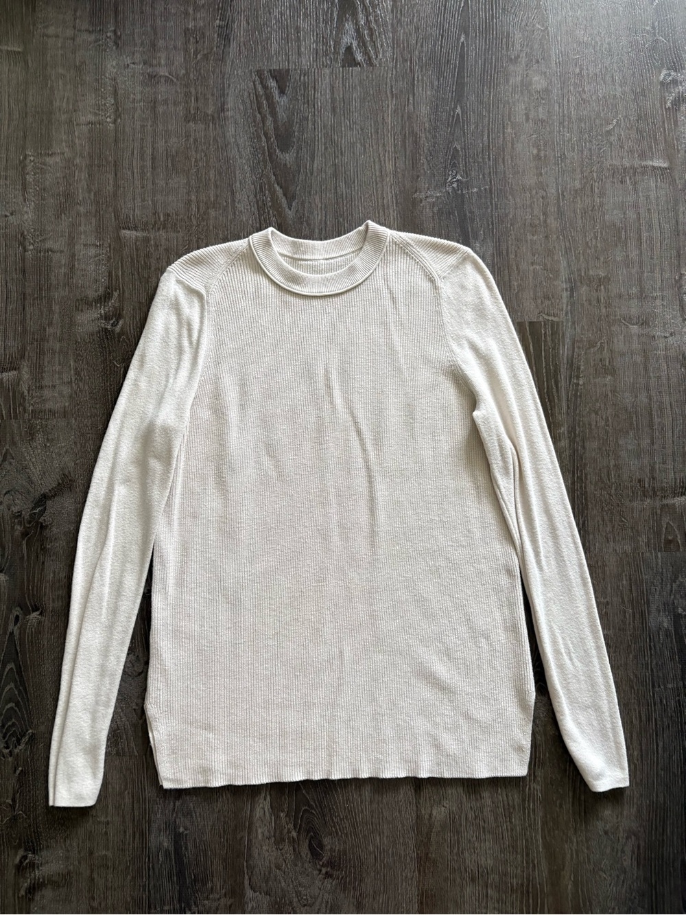 Lululemon Take It All In Cream Crewneck Ribbed Women’s Sweater - Picture 2 of 4